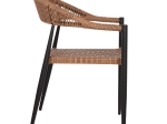 ΠΟΛΥΘΡΟΝΑ ΑΛΟΥΜΙΝΙΟΥ HM5854.15 ΜΑΥΡΗ PΕ RATTAN ΚΑΦΕ 56x60x78 εκ.