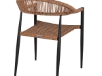 ΠΟΛΥΘΡΟΝΑ ΑΛΟΥΜΙΝΙΟΥ HM5854.15 ΜΑΥΡΗ PΕ RATTAN ΚΑΦΕ 56x60x78 εκ.