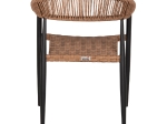 ΠΟΛΥΘΡΟΝΑ ΑΛΟΥΜΙΝΙΟΥ HM5854.15 ΜΑΥΡΗ PΕ RATTAN ΚΑΦΕ 56x60x78 εκ.