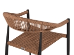 ΠΟΛΥΘΡΟΝΑ ΑΛΟΥΜΙΝΙΟΥ HM5854.15 ΜΑΥΡΗ PΕ RATTAN ΚΑΦΕ 56x60x78 εκ.