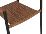 ΠΟΛΥΘΡΟΝΑ ΑΛΟΥΜΙΝΙΟΥ HM5854.15 ΜΑΥΡΗ PΕ RATTAN ΚΑΦΕ 56x60x78 εκ.
