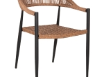 ΠΟΛΥΘΡΟΝΑ ΑΛΟΥΜΙΝΙΟΥ HM5854.15 ΜΑΥΡΗ PΕ RATTAN ΚΑΦΕ 56x60x78 εκ.