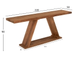 ΚΟΝΣΟΛΑ ΑΠΟ ΞΥΛΟ ΤΕΑΚ ΦΥΣΙΚΟ ΧΡΩΜΑ HM9555 220x50x90Υεκ.