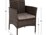 ΣΕΤ ΤΡΑΠΕΖΑΡΙΑΣ ΕΞΩΤ.ΧΩΡΟΥ 5ΤΜΧ HM5965 ΚΑΦΕ RATTAN-ΜΕΤΑΛΛΙΚΟΣ ΣΚΕΛΕΤΟΣ-ΓΥΑΛΙΝΗ ΕΠΙΦΑΝΕΙΑ
