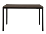 ΤΡΑΠΕΖΙ ΤΡΑΠΕΖΑΡΙΑΣ GOOSE HM9532 MDF ΚΑΡΥΔΙ-ΜΑΥΡΟ ΜΕΤΑΛΛΟ 120X80Χ75Yεκ.