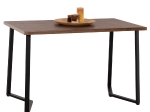 ΤΡΑΠΕΖΙ ΤΡΑΠΕΖΑΡΙΑΣ JAY HM9531 MDF ΚΑΡΥΔΙ-ΜΑΥΡA ΜΕΤΑΛΛΙΚΑ ΠΟΔΙΑ 120x70x76Υεκ.