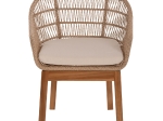 ΠΟΛΥΘΡΟΝΑ AMORA HM9567 TEAK ΠΟΔΙΑ ΣΚΕΛΕΤΟΣ ΑΛΟΥΜΙΝΙΟΥ & POLYRATTAN 64x60x87Yεκ.