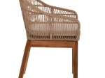 ΠΟΛΥΘΡΟΝΑ AMORA HM9567 TEAK ΠΟΔΙΑ ΣΚΕΛΕΤΟΣ ΑΛΟΥΜΙΝΙΟΥ & POLYRATTAN 64x60x87Yεκ.