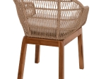 ΠΟΛΥΘΡΟΝΑ AMORA HM9567 TEAK ΠΟΔΙΑ ΣΚΕΛΕΤΟΣ ΑΛΟΥΜΙΝΙΟΥ & POLYRATTAN 64x60x87Yεκ.