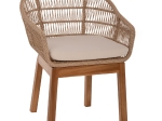 ΠΟΛΥΘΡΟΝΑ AMORA HM9567 TEAK ΠΟΔΙΑ ΣΚΕΛΕΤΟΣ ΑΛΟΥΜΙΝΙΟΥ & POLYRATTAN 64x60x87Yεκ.