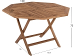 ΤΡΑΠΕΖΙ ΠΟΛΥΓΩΝΟ KENDALL ΠΤΥΣΣΟΜΕΝΟ HM9545 TEAK ΣΕ ΦΥΣΙΚΟ ΧΡΩΜΑ 120x120x75Yεκ.