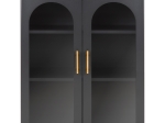 ΜΕΤΑΛΛΙΚΟ ΝΤΟΥΛΑΠΙ ΒΙΤΡΙΝΑ CARIL HM9571.01 ΜΑΥΡΟ 80x37-40x102Y εκ.
