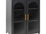 ΜΕΤΑΛΛΙΚΟ ΝΤΟΥΛΑΠΙ ΒΙΤΡΙΝΑ CARIL HM9571.01 ΜΑΥΡΟ 80x37-40x102Y εκ.