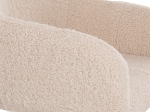 ΠΟΛΥΘΡΟΝΑ SHELLY HM8591.02 ΥΦΑΣΜΑ TEDDY ΛΕΥΚΟ-ΜΑΥΡΑ ΜΕΤΑΛΛΙΚΑ ΠΟΔΙΑ 57x55x87Yεκ.