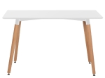ΤΡΑΠΕΖΙ MINIMAL HM8581.01 ΛΕΥΚΟ MDF-ΠΟΔΙΑ ΟΞΙΑ ΣΕ ΦΥΣΙΚΟ ΧΡΩΜΑ- 120Χ60X74Υεκ.