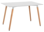 ΤΡΑΠΕΖΙ MINIMAL HM8581.01 ΛΕΥΚΟ MDF-ΠΟΔΙΑ ΟΞΙΑ ΣΕ ΦΥΣΙΚΟ ΧΡΩΜΑ- 120Χ60X74Υεκ.