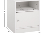ΚΟΜΟΔΙΝΟ ΜΕΛΑΜΙΝΗΣ MALORY HM2205.05 ΛΕΥΚO 40x40x50Yεκ.