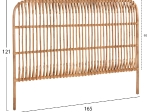 ΚΕΦΑΛΑΡΙ ΚΡΕΒΑΤΙΟΥ MERMA HM9549 ΣΕ ΦΥΣΙΚΟ ΧΡΩΜΑ RATTAN 165x5x121Yεκ.