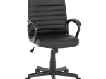 ΚΑΡΕΚΛΑ ΓΡΑΦΕΙΟΥ THEONI HM1189.01 PU ΔΕΡΜΑ ΜΑΥΡΟ ΧΡΩΜΑ 55x65x100Υεκ.