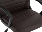 ΚΑΡΕΚΛΑ ΓΡΑΦΕΙΟΥ THEONI HM1189.02 PU ΔΕΡΜΑ ΚΑΦΕ ΧΡΩΜΑ-ΜΑΥΡΑ ΜΠΡΑΤΣΑ 55x65x100Υεκ.