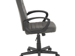 ΚΑΡΕΚΛΑ ΓΡΑΦΕΙΟΥ THEONI HM1189.10 PU ΔΕΡΜΑ ΓΚΡΙ ΧΡΩΜΑ-ΜΑΥΡΑ ΜΠΡΑΤΣΑ 55x65x100Υεκ.