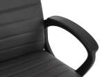 ΚΑΡΕΚΛΑ ΓΡΑΦΕΙΟΥ THEONI HM1189.10 PU ΔΕΡΜΑ ΓΚΡΙ ΧΡΩΜΑ-ΜΑΥΡΑ ΜΠΡΑΤΣΑ 55x65x100Υεκ.