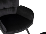 ΠΟΛΥΘΡΟΝΑ ΜΠΕΡΖΕΡΑ CRAWLEY ΜΕ ΥΠΟΠΟΔΙΟ HM8918.04 ΜΑΥΡΟ ΒΕΛΟΥΔΟ 70x57x103Y εκ.