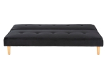 ΚΑΝΑΠΕΣ ΚΡΕΒΑΤΙ BELMONT HM3026.14 ΒΕΛΟΥΔΟ ΜΑΥΡΟ-ΞΥΛΙΝΑ ΠΟΔΙΑ 177x86x72Yεκ.