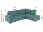 ΚΑΝΑΠΕΣ ΚΡΕΒΑΤΙ JADE HM3144.04R ΔΕΞΙΑ ΓΩΝΙΑ ΒΕΡΑΜΑΝ ΒΕΛΟΥΔΟ 250x80-180x73-88Υεκ.