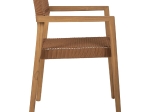 ΠΟΛΥΘΡΟΝΑ CHARLOTTE HM9637.01 ΞΥΛΟ TEAK ΦΥΣΙΚΟ & ΚΑΦΕ ΣΧΟΙΝΙ 59x54x83Y εκ.