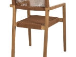 ΠΟΛΥΘΡΟΝΑ CHARLOTTE HM9637.01 ΞΥΛΟ TEAK ΦΥΣΙΚΟ & ΚΑΦΕ ΣΧΟΙΝΙ 59x54x83Y εκ.