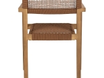 ΠΟΛΥΘΡΟΝΑ CHARLOTTE HM9637.01 ΞΥΛΟ TEAK ΦΥΣΙΚΟ & ΚΑΦΕ ΣΧΟΙΝΙ 59x54x83Y εκ.