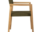 ΠΟΛΥΘΡΟΝΑ CHARLOTTE HM9637.05 ΞΥΛΟ TEAK ΦΥΣΙΚΟ & ΠΡΑΣΙΝΟ ΣΧΟΙΝΙ 59x54x83Y εκ.