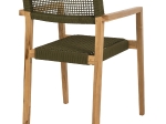 ΠΟΛΥΘΡΟΝΑ CHARLOTTE HM9637.05 ΞΥΛΟ TEAK ΦΥΣΙΚΟ & ΠΡΑΣΙΝΟ ΣΧΟΙΝΙ 59x54x83Y εκ.