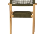 ΠΟΛΥΘΡΟΝΑ CHARLOTTE HM9637.05 ΞΥΛΟ TEAK ΦΥΣΙΚΟ & ΠΡΑΣΙΝΟ ΣΧΟΙΝΙ 59x54x83Y εκ.