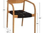 ΠΟΛΥΘΡΟΝΑ OSLO HM9636.02 ΞΥΛΟ TEAK ΦΥΣΙΚΟ & ΜΑΥΡΟ ΣΧΟΙΝΙ 55x54x80Y εκ.