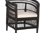 ΠΟΛΥΘΡΟΝΑ MALAWI HM9635.03 ΞΥΛΟ ΜΑΟΝΙ ΜΕ RATTAN ΜΑΥΡΟ-ΛΕΥΚΟ ΜΑΞΙΛΑΡΙ 80x70x86Υεκ.