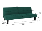 ΚΑΝΑΠΕΣ ΚΡΕΒΑΤΙ ODESSA HM3000.13 ΚΥΠΑΡΙΣΣΙ ΒΕΛΟΥΔΟ 180x83x75Y εκ.