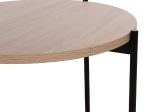 ΒΟΗΘΗΤΙΚΟ ΤΡΑΠΕΖΙ HM9589.03 MDF SONAMA-ΜΑΥΡΗ ΜΕΤΑΛΛΙΚΗ ΒΑΣΗ Φ50x55Υεκ.