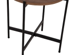 ΒΟΗΘΗΤΙΚΟ ΤΡΑΠΕΖΙ HM9589.04 MDF ΚΑΡΥΔΙ-ΜΑΥΡΗ ΜΕΤΑΛΛΙΚΗ ΒΑΣΗ Φ50x55Υεκ.