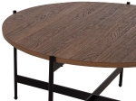 ΤΡΑΠΕΖΙ ΣΑΛΟΝΙΟΥ HM9588.04 MDF ΚΑΡΥΔΙ-ΜΑΥΡΗ ΜΕΤΑΛΛΙΚΗ ΒΑΣΗ Φ80x45Υεκ.