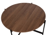 ΤΡΑΠΕΖΙ ΣΑΛΟΝΙΟΥ HM9588.04 MDF ΚΑΡΥΔΙ-ΜΑΥΡΗ ΜΕΤΑΛΛΙΚΗ ΒΑΣΗ Φ80x45Υεκ.