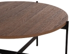 ΤΡΑΠΕΖΙ ΣΑΛΟΝΙΟΥ HM9588.04 MDF ΚΑΡΥΔΙ-ΜΑΥΡΗ ΜΕΤΑΛΛΙΚΗ ΒΑΣΗ Φ80x45Υεκ.