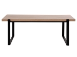ΤΡΑΠΕΖΙ ΣΑΛΟΝΙΟΥ SHABEN HM9585.03 MDF SONOMA-ΜΑΥΡΗ ΜΕΤΑΛΛΙΚΗ ΒΑΣΗ 120x60X46Yεκ.