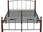ΚΡΕΒΑΤΙ MAKAI ΜΕΤΑΛΛΟ ΞΥΛΟ ΚΑΡΥΔΙ ΣΤΡΩΜΑ 120X200 HM668