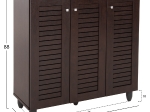 ΠΑΠΟΥΤΣΟΘΗΚΗ-ΝΤΟΥΛΑΠΑ PROLLY HM9609.01 ΜΕΛΑΜΙΝΗ WENGE-3ΠΟΡΤΕΣ-4ΡΑΦΙΑ 87x32x88Υεκ.