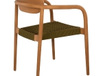 ΠΟΛΥΘΡΟΝΑ OSLO HM9636.05 ΞΥΛΟ TEAK ΦΥΣΙΚΟ & ΠΡΑΣΙΝΟ ΣΧΟΙΝΙ 55x54x80Yεκ.