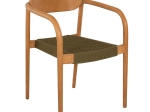 ΠΟΛΥΘΡΟΝΑ OSLO HM9636.05 ΞΥΛΟ TEAK ΦΥΣΙΚΟ & ΠΡΑΣΙΝΟ ΣΧΟΙΝΙ 55x54x80Yεκ.