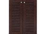 ΠΑΠΟΥΤΣΟΘΗΚΗ-ΝΤΟΥΛΑΠΑ PROLLY HM9608.01 ΜΕΛΑΜΙΝΗ WENGE-2ΠΟΡΤΕΣ-4ΡΑΦΙΑ 60x34x88Υεκ.