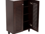 ΠΑΠΟΥΤΣΟΘΗΚΗ-ΝΤΟΥΛΑΠΑ PROLLY HM9608.01 ΜΕΛΑΜΙΝΗ WENGE-2ΠΟΡΤΕΣ-4ΡΑΦΙΑ 60x34x88Υεκ.